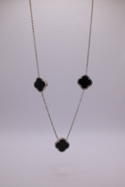 925 Van Cleef Style Onyx necklace