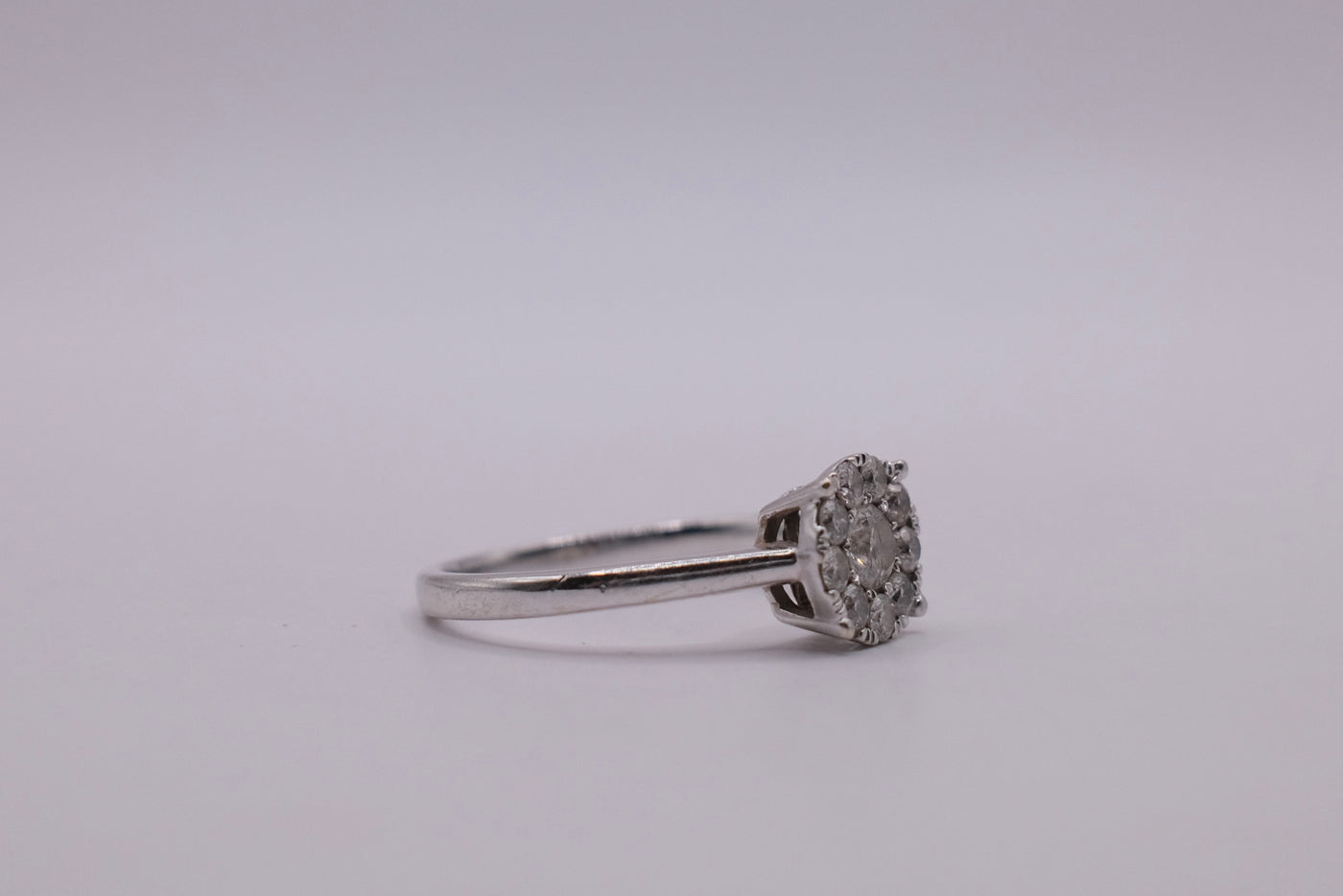9ct White Gold Diamond Ring