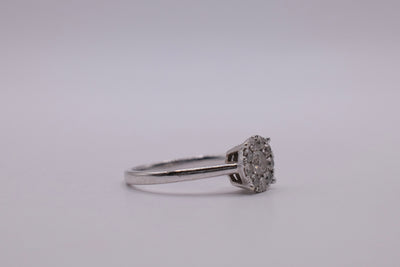 9ct White Gold Diamond Ring