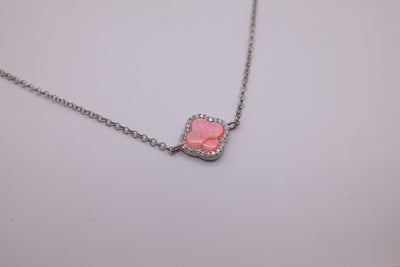 925 Van Cleef Style Pink Mother of Pearl necklace