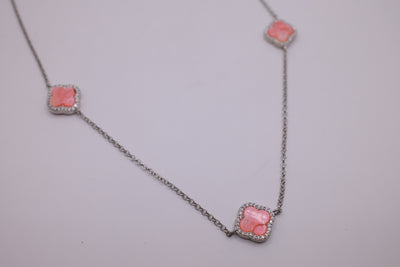 925 Van Cleef Style Pink Mother of Pearl necklace