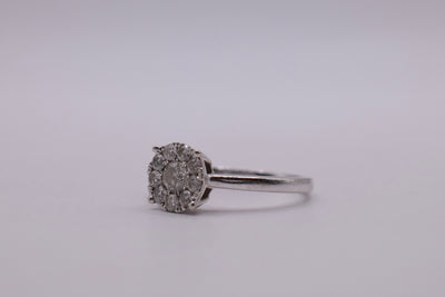 9ct White Gold Diamond Ring