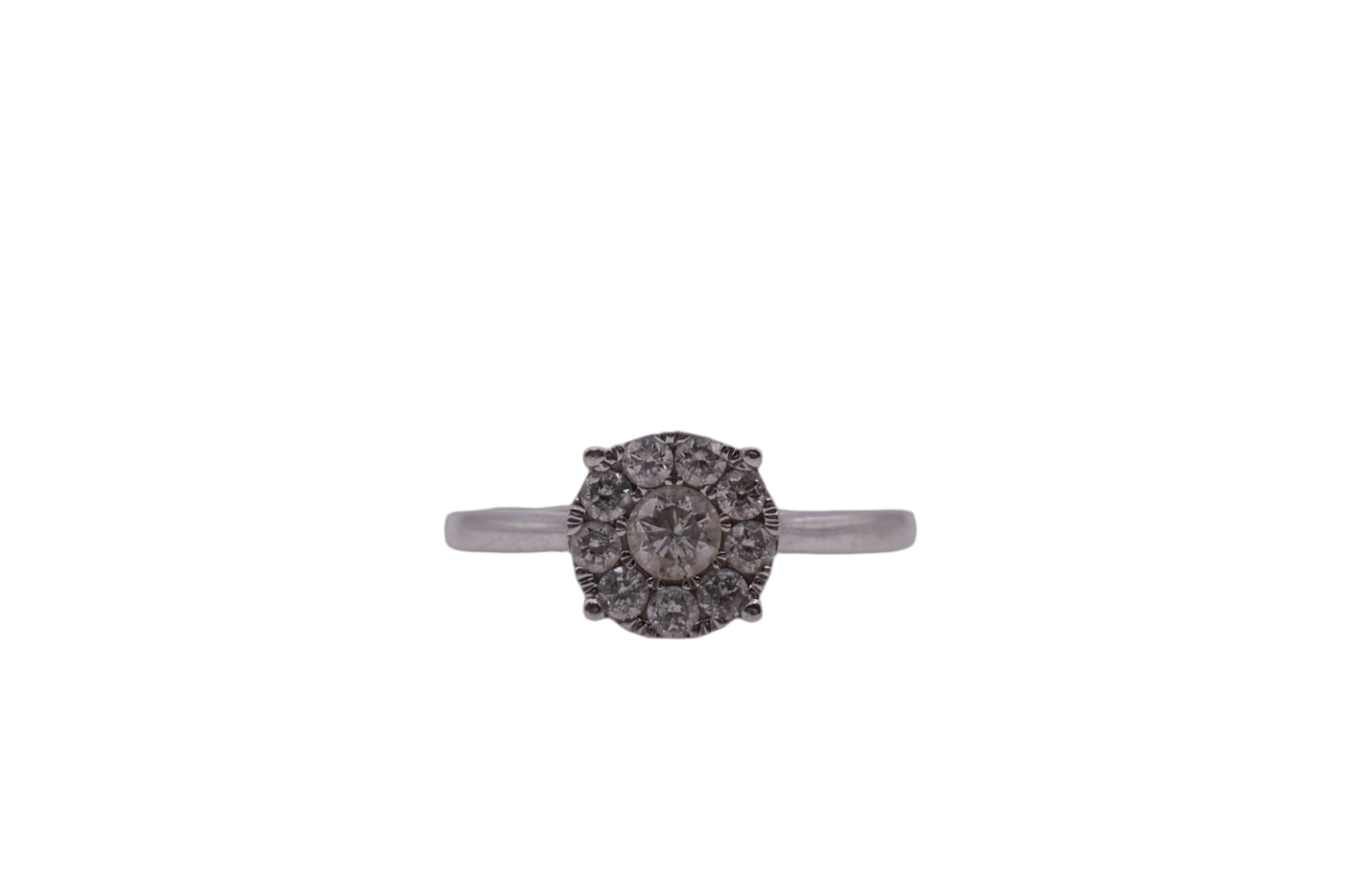 9ct White Gold Diamond Ring