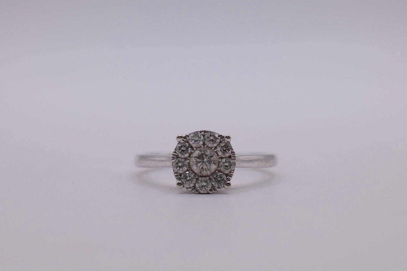 9ct White Gold Diamond Ring