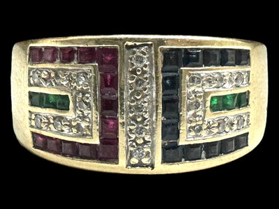 9ct Multi Stone Ring