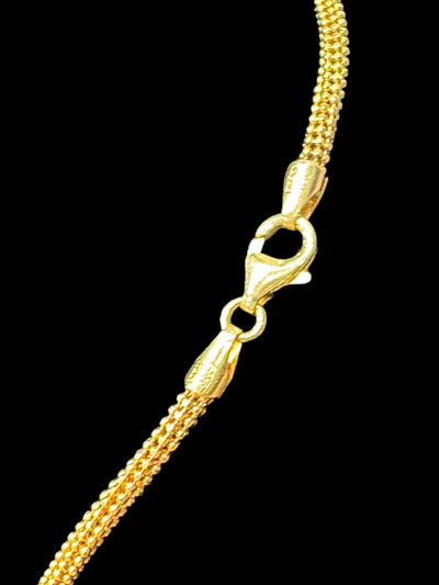 18ct Necklace with Gold Bar Pendant